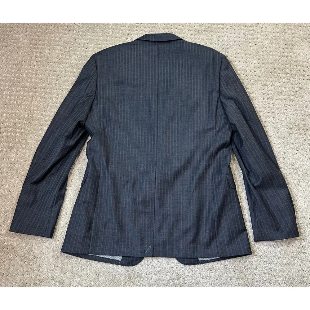 Brooks Brothers Blazer 42 Long Regent Explorer Coat Stripe Gray Wool 2-Button